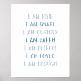 Boho-bekräftelse Minimalist Kids Quote Art Poster