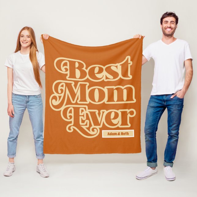 Boho Best Mamma någonsin Personlig Mors dag Fleecefilt (På plats)