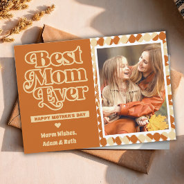 Boho Best Mamma någonsin Personlig Photo Mors dag Kort