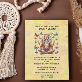 Boho Birthday Senior Women-Elegant Bohemian Party Inbjudningar