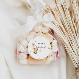 Boho Björn Bebis Baby Shower Förmån Runt Klistermärke