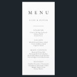 Boho Black and White Minimalist Simple Flat Menu Meny<br><div class="desc">Elegant och modern,  boho,  svartvit minimalistisk meny. Fullständig meny för anpassadet för bröllop eller händelsen.</div>