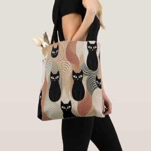 Boho black Cat halloween Tygkasse