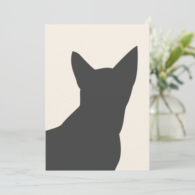 Boho Black Cat Silhouette Summer Print (Stående Fram)