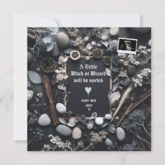 Boho Black Gravid-meddelande | Baby Reveal Meddelande