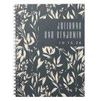 Boho Black Hand plockade Blommigt Bröllop Anpassni