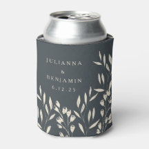 Boho Black Hand plockade Blommigt Bröllop Namn