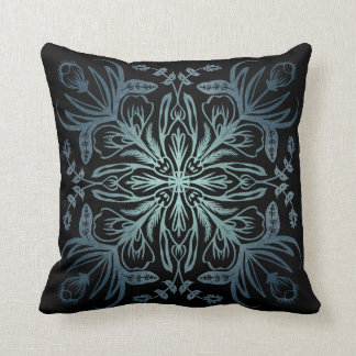 Boho Black Indigo Turquise Dekorativ kudde