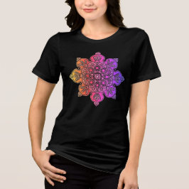 Boho black medallion Tee- Shirt T