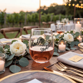 Boho black white minimalist script wedding custom