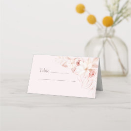 Boho Blek Rosa Blommigt Bröllop Place Card Placeringskort