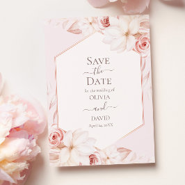 Boho Bleka Rosa Rosor Spara Datum Kort