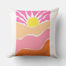 Boho blekrosa och orange solnedgång