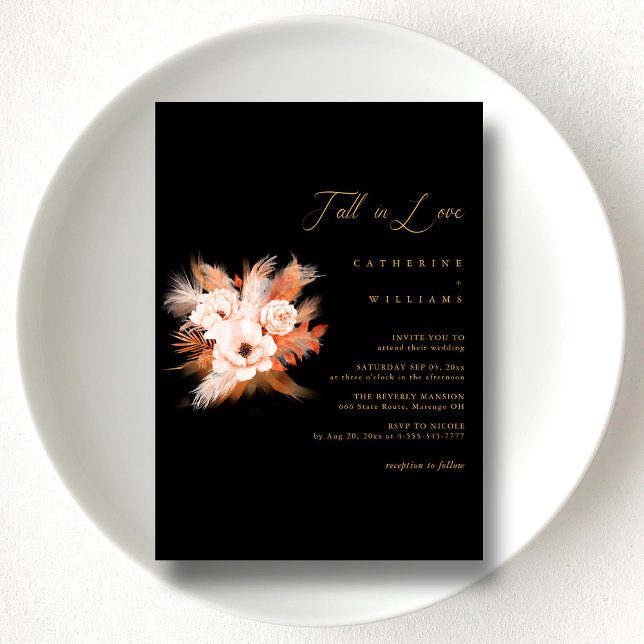 Boho Bliss: Förälskad Bröllop Inbjudningar (Boho Bliss Fall in Love Wedding Invitation)