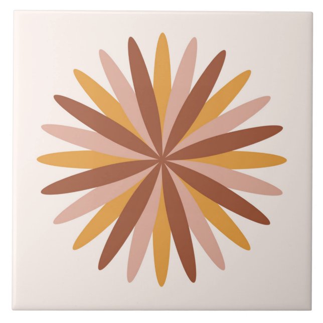 Boho Blocks Blommigt Kakelplatta (Framsidan)