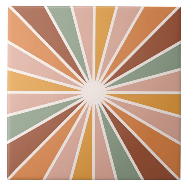 Boho Blocks Blommigt Kakelplatta (Framsidan)