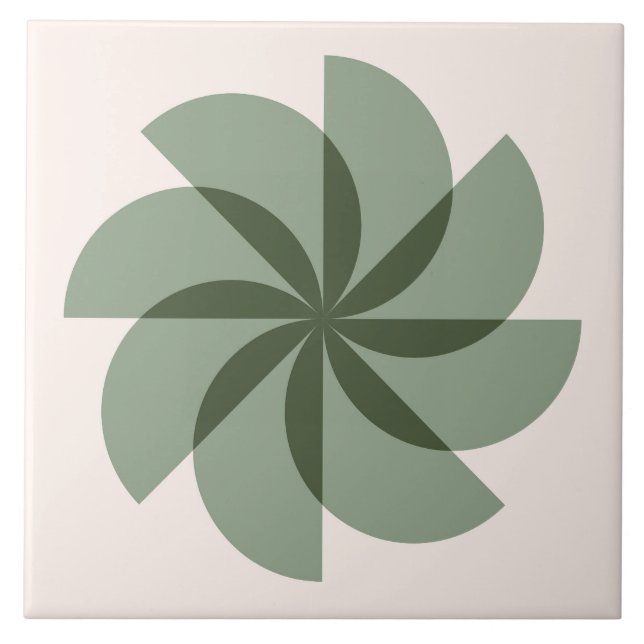 Boho Blocks Blommigt Kakelplatta (Framsidan)