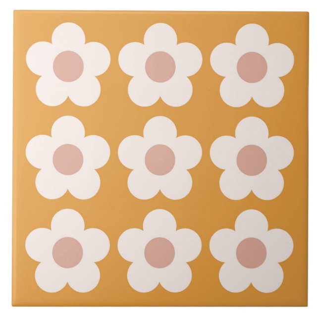 Boho Blocks Blommigt Kakelplatta (Framsidan)