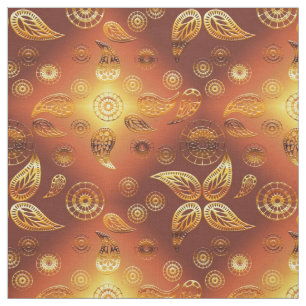 Boho blom- lutningorange tyg