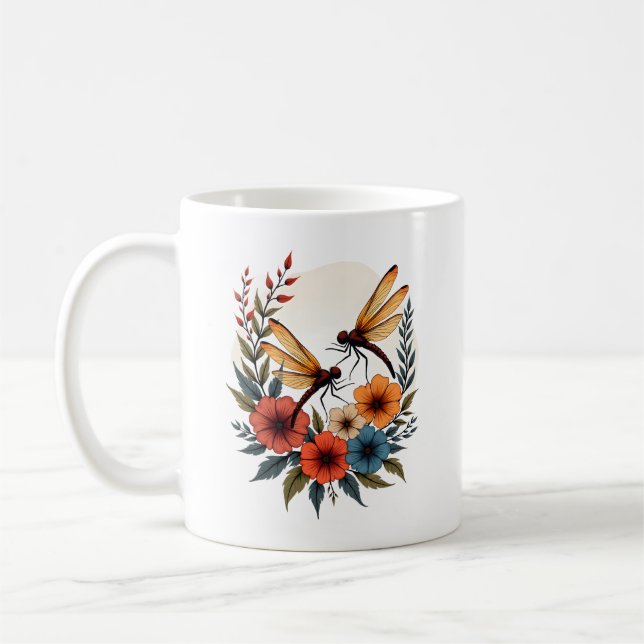 Boho blomflugga kaffemugg (Vänster)