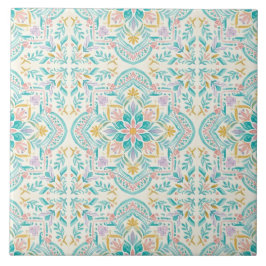 Boho blomkeramisk kakel
