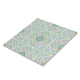 Boho blomkeramisk kakel