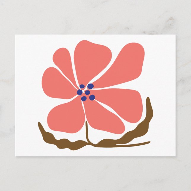 Boho-blomma Vykort (Framsida)