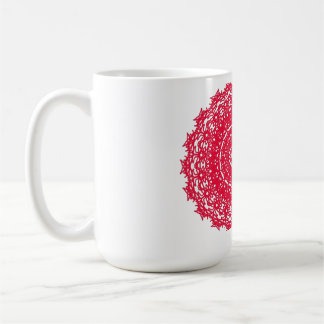 Boho blommande mandala kaffemugg