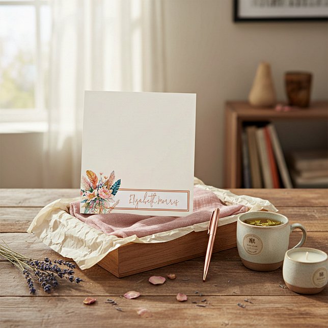 Boho blommande personlig anteckningsblock (Skapare uppladdad)