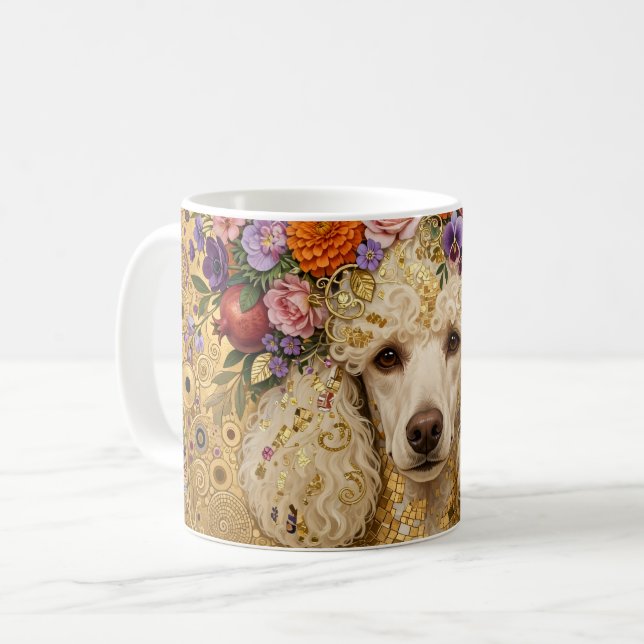 Boho blommande Pudel  Kaffemugg (Framsida vänster)