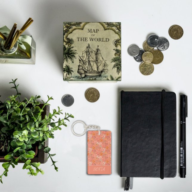 Boho-blommans vattenfärg mönster namn gult orange (Skapare uppladdad)