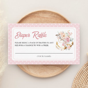 Boho Blommig Ankar Nautilus Flickväska Föräldrapen Tilläggskort