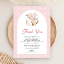 Boho Blommig Ankare Flickarkiv Baby Shower