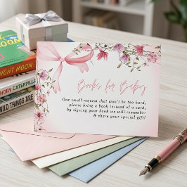 Boho Blommig Baby i Blom Baby Shower  Tilläggskort