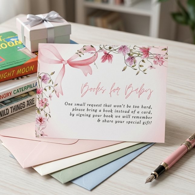 Boho Blommig Baby i Blom Baby Shower  Tilläggskort (Skapare uppladdad)