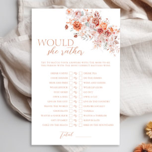 Boho Blommig Baby Shower Skulle Hon Hellre Lek