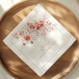 Boho Blommig Barnkalas Brunch Pappersservett