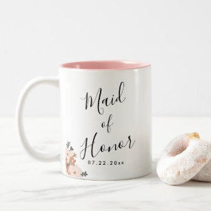 Boho Blommig Bröllop Två-Tonad Mugg