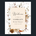 Boho Blommig Bröllopsfest Välkomstaffisch Poster<br><div class="desc">Boho Blommig Tema Bröllopsfest Välkomstskylt Affisch. Texten är redigerbar - klicka på "Anpassa ytterligare"-knappen för att redigera. Matchande föremål i vår butik Cava party design</div>