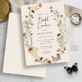 Boho Blommig Bröllopsluncheon Inbjudningar