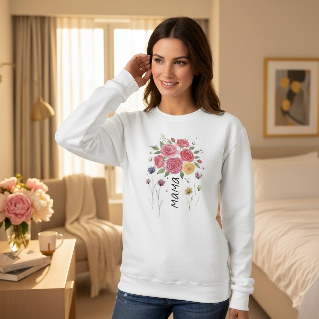 Boho Blommig Bulgarisk Mamma Morsdagspresent T Shirt (Skapare uppladdad)