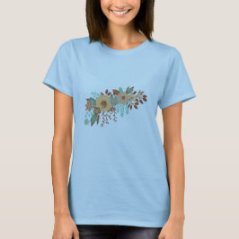 Boho blommig dam t shirt
