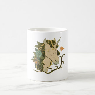 Boho Blommig Enhörning Kaffe Mugg