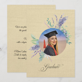 Boho Blommig Examenstecken Kort