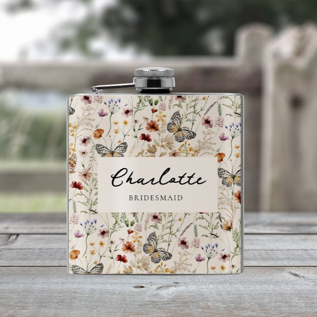 Boho Blommig Flaska Fickplunta (Boho Floral Flask
)