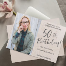 Boho blommig foto 50-årsdag