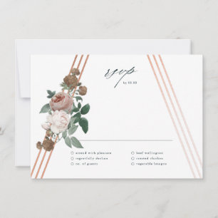 Boho Blommig Geometrisk Bröllop RSVP-kort Inbjudningar
