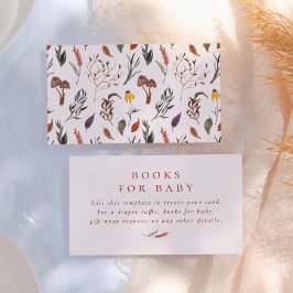 Boho Blommig Höst Akvarell Baby Shower Tilläggskort