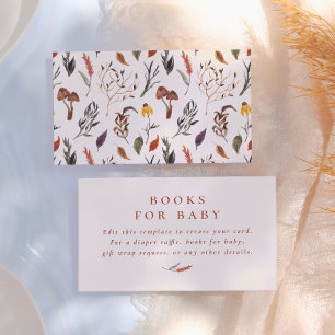 Boho Blommig Höst Akvarell Baby Shower Tilläggskort