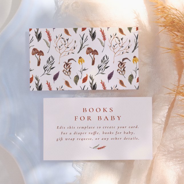 Boho Blommig Höst Akvarell Baby Shower Tilläggskort (Skapare uppladdad)